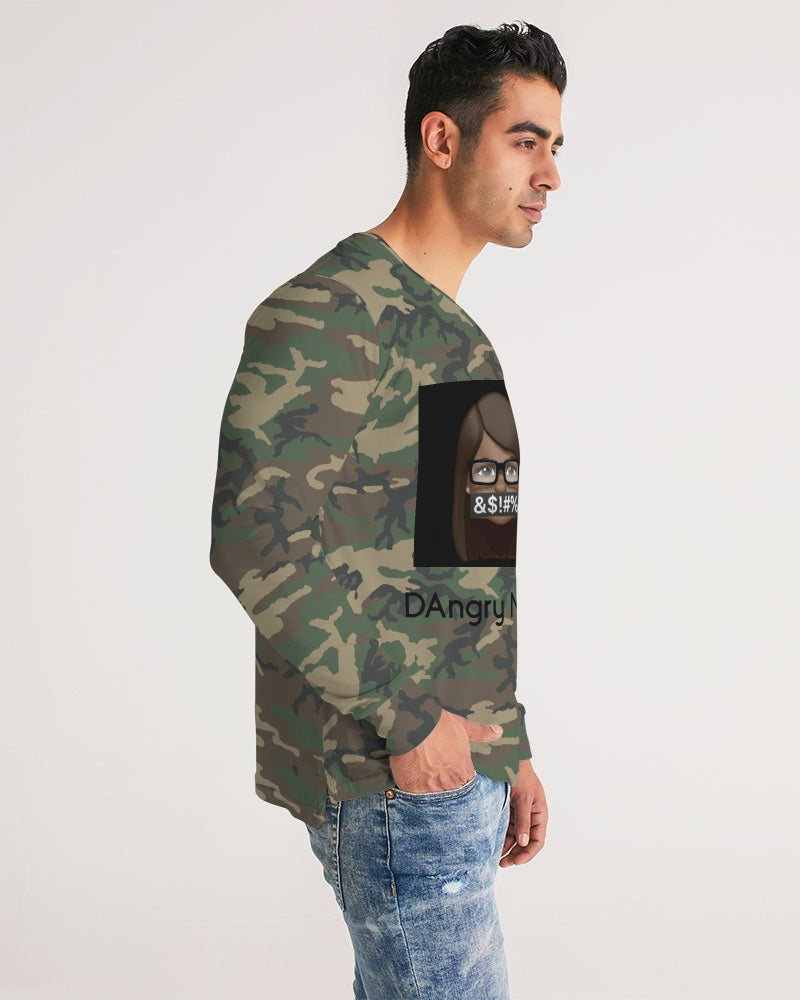 Brown-camo Men's Long Sleeve Tee