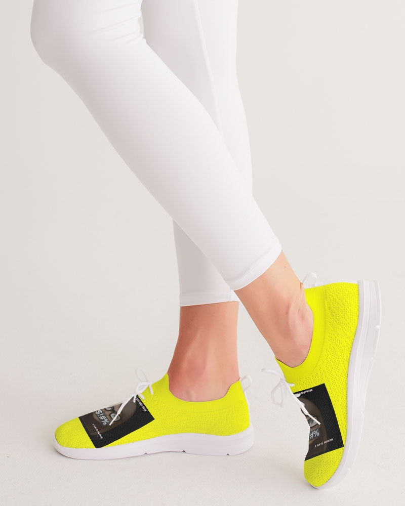 Angry Yellow Women's Lace Up Flyknit Shoe