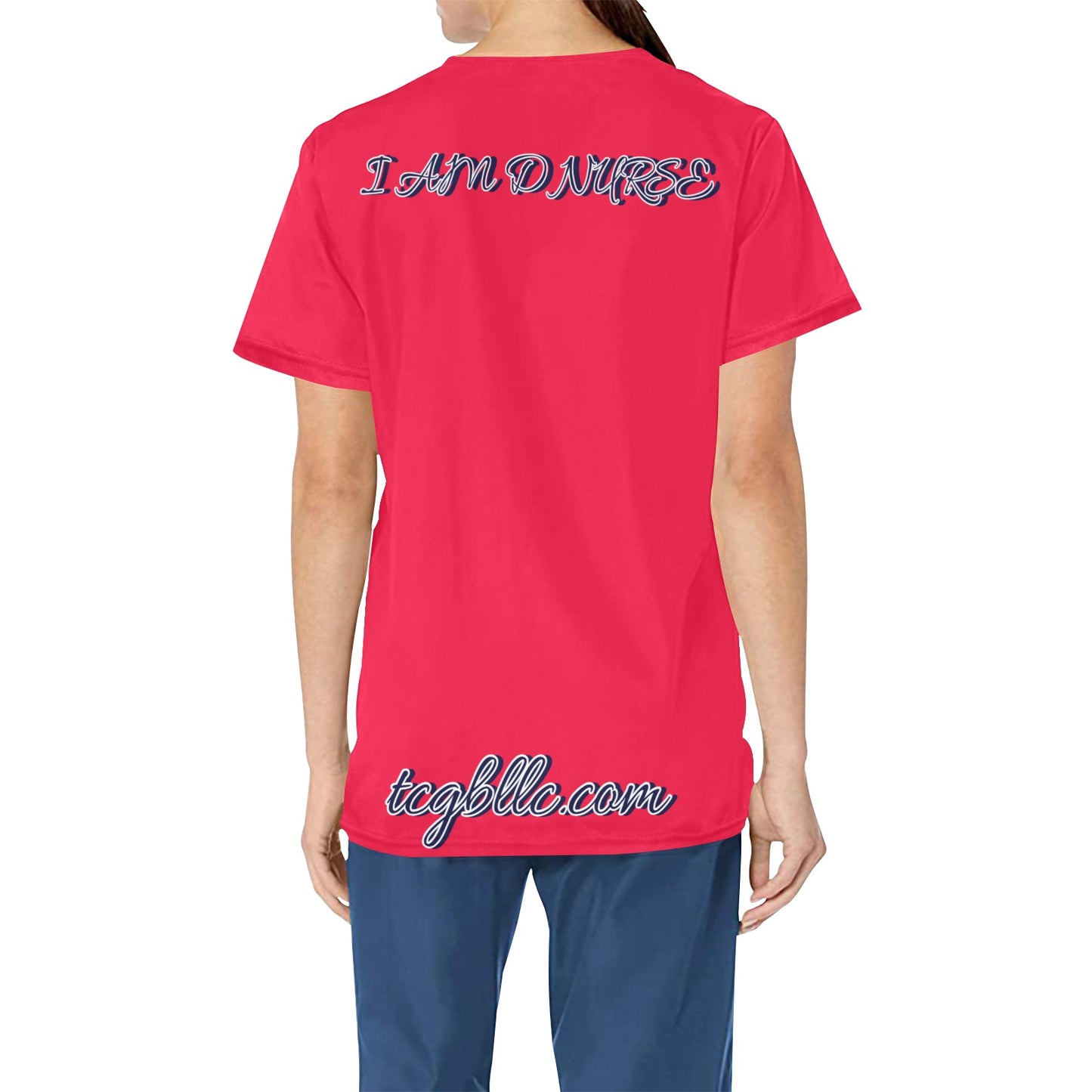 I AM D NURSE Scrub top