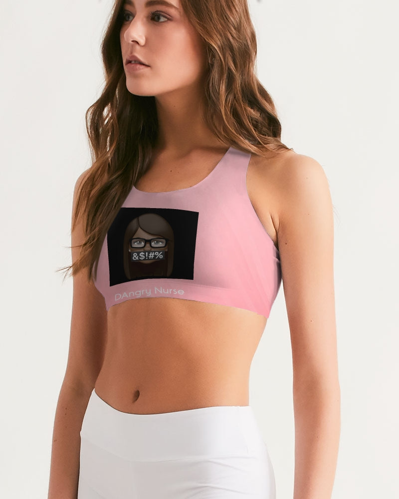 Angry Pink Women's Seamless Sports Bra