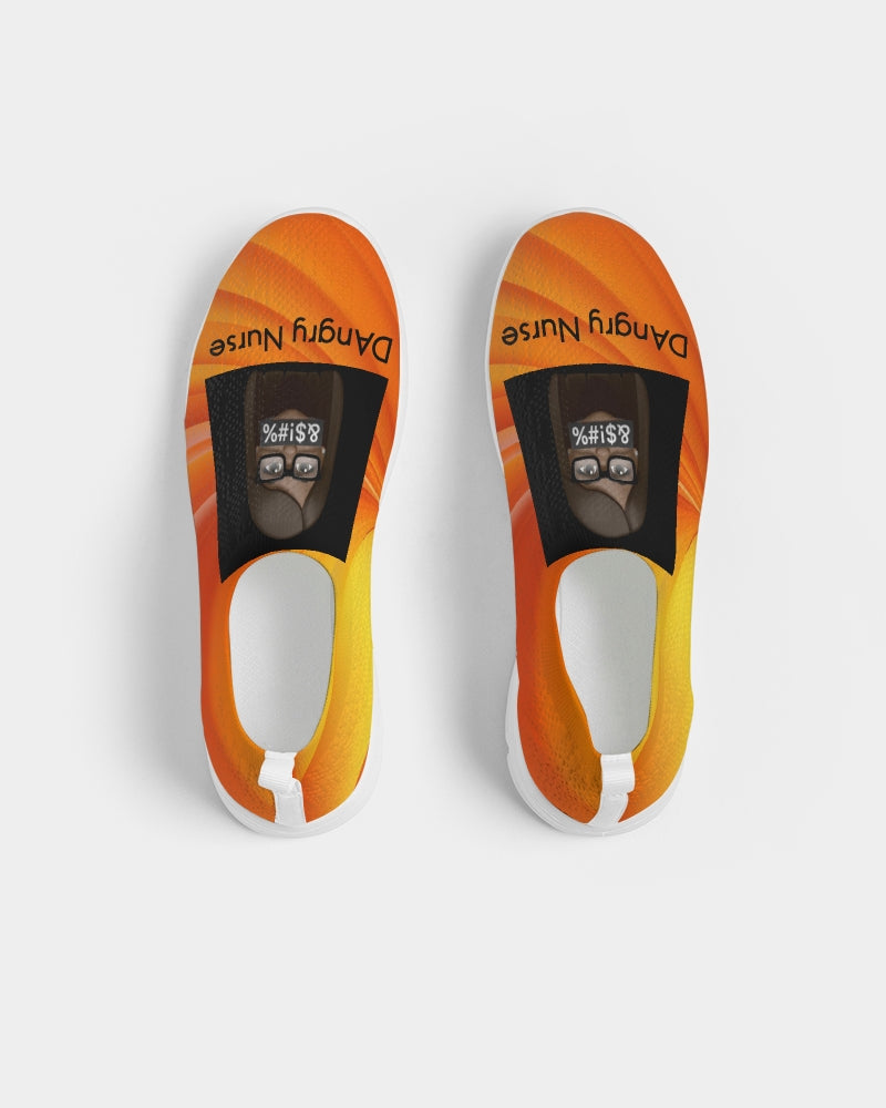 angry orange Women's Slip-On Flyknit Shoe