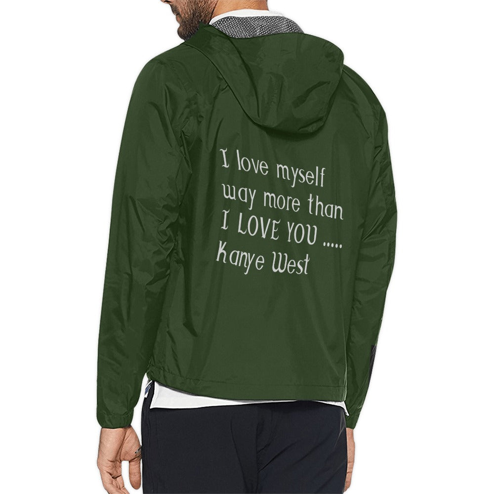 Unisex All Over Print  Hooded Windbreaker (Model H23)
