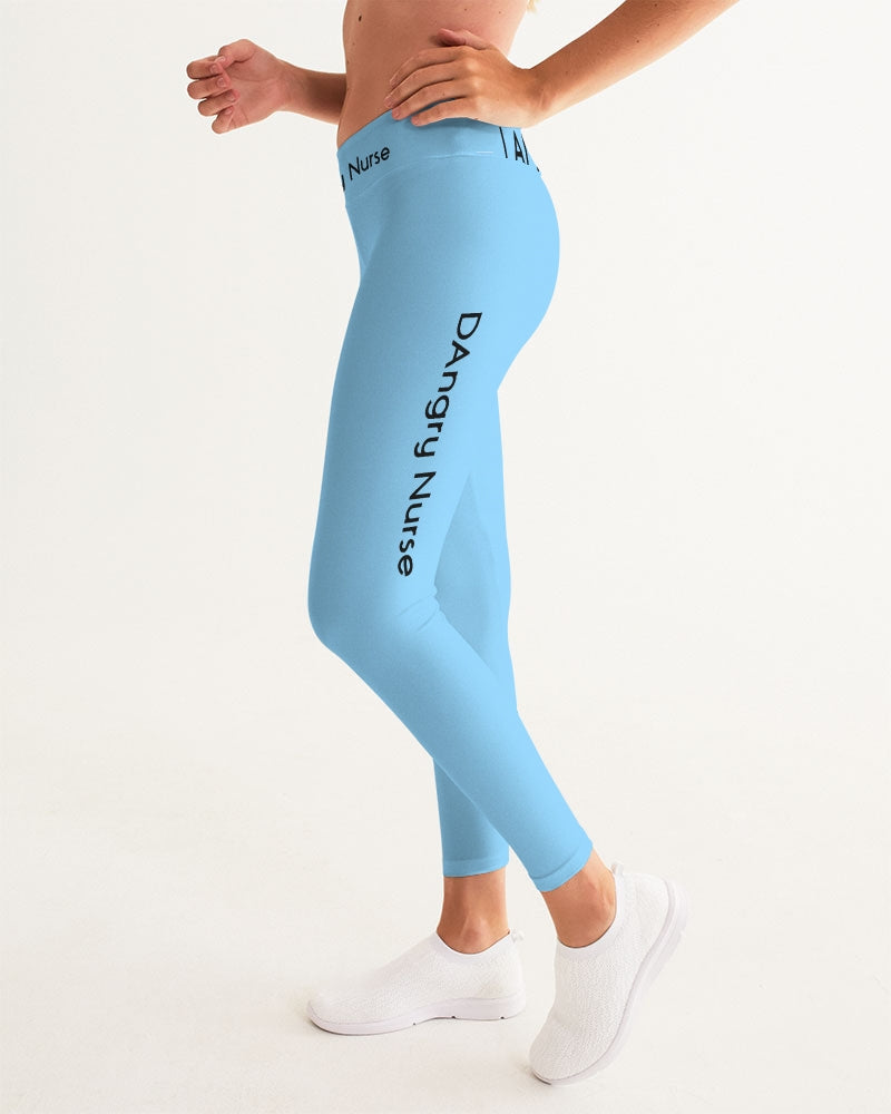 Angry pastel blue Women's Yoga Pants