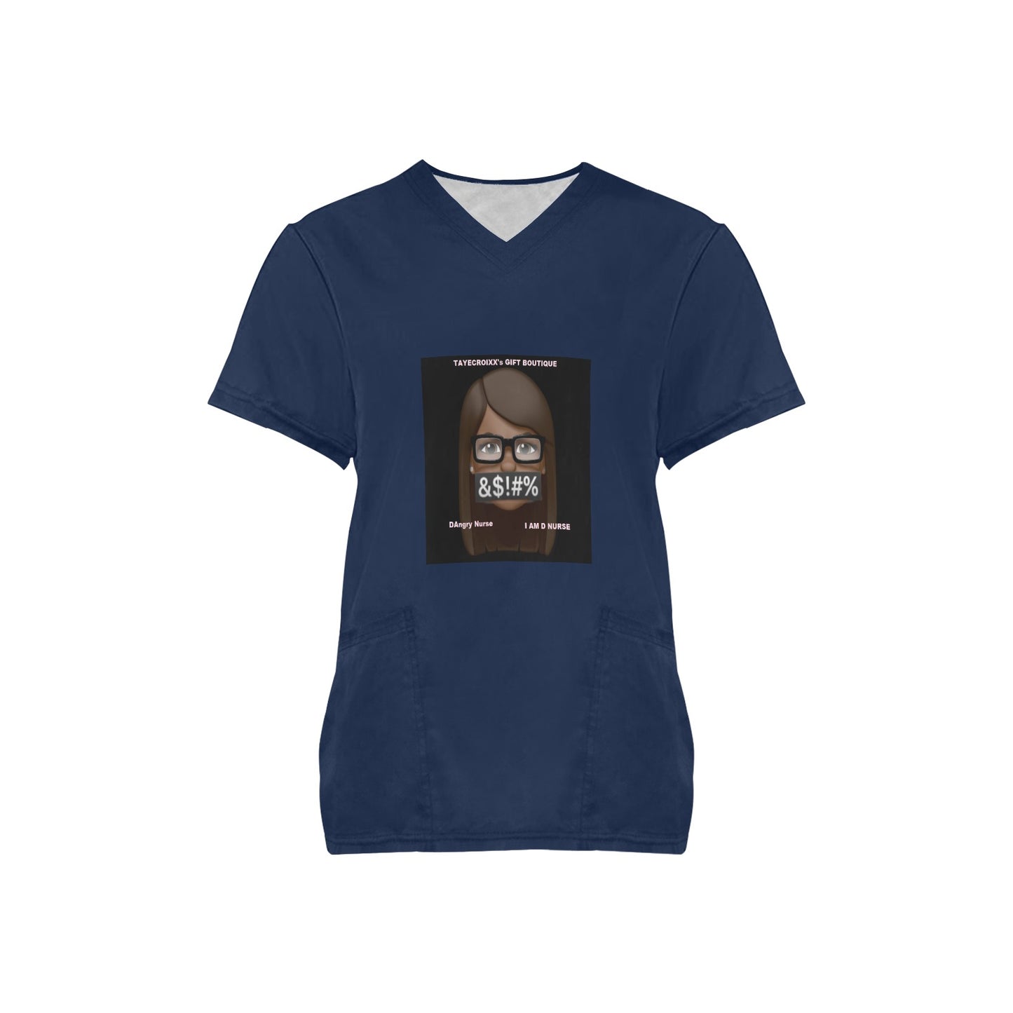 I A M D NURSE Scrub Top