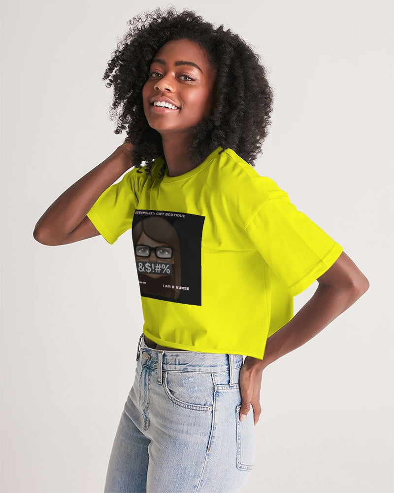 Angry Yellow Women's Lounge Cropped Tee