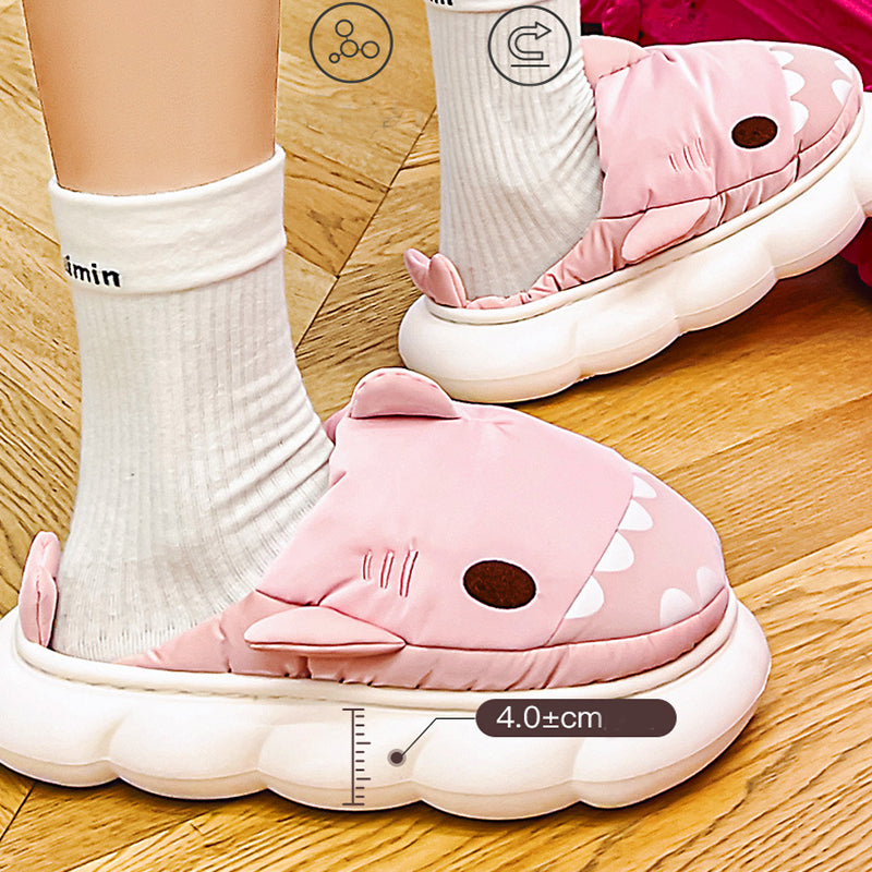 Shark Shoes Winter Warm Home Slippers Women