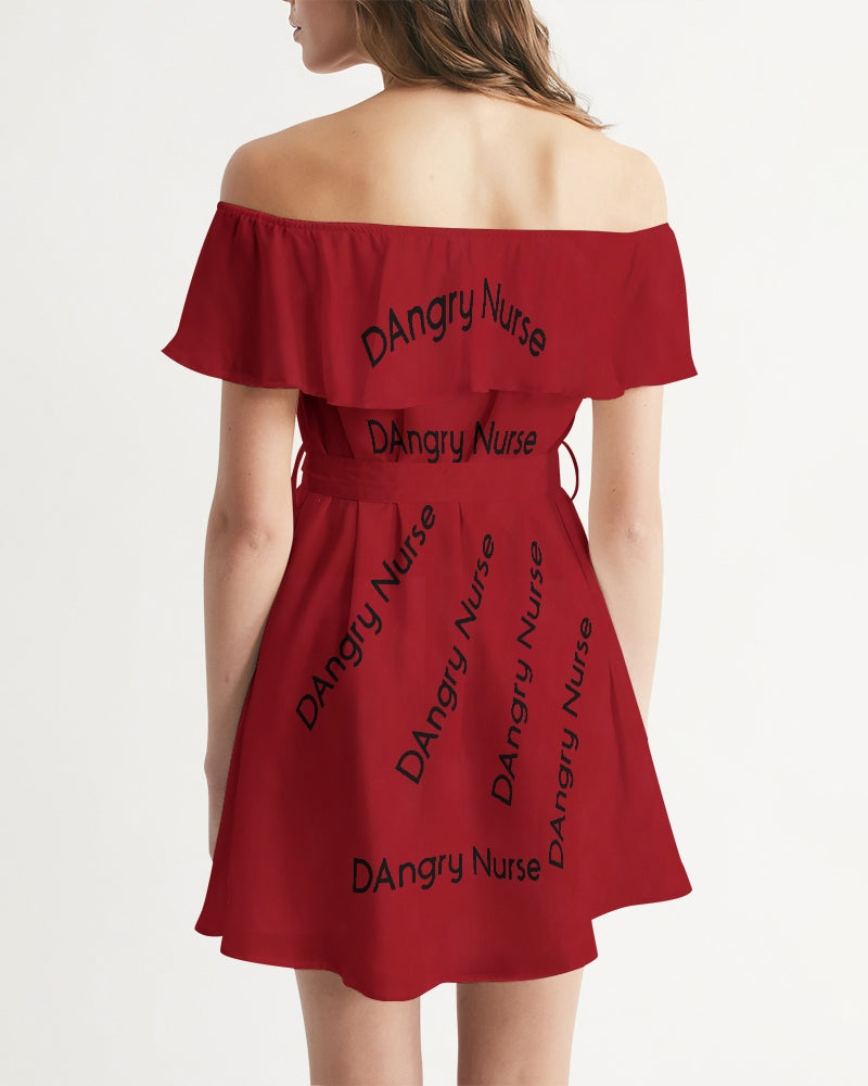 red Women's Off-Shoulder Dress