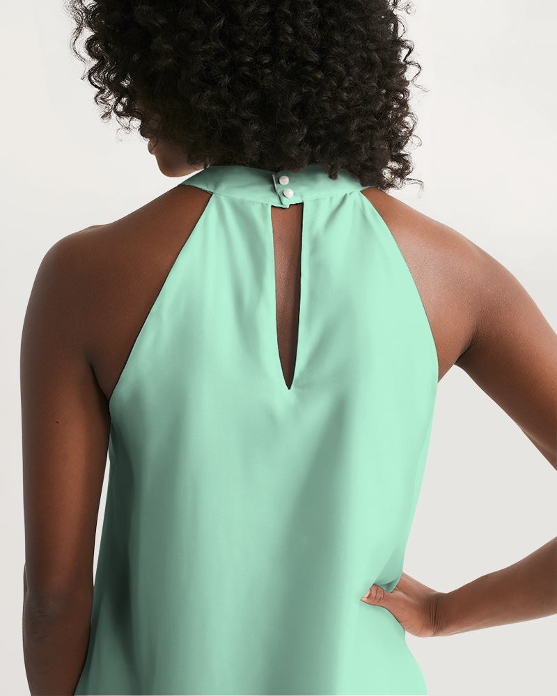 Angry pastel green Women's Halter Dress