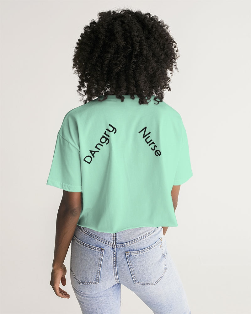 Angry pastel green Women's Lounge Cropped Tee