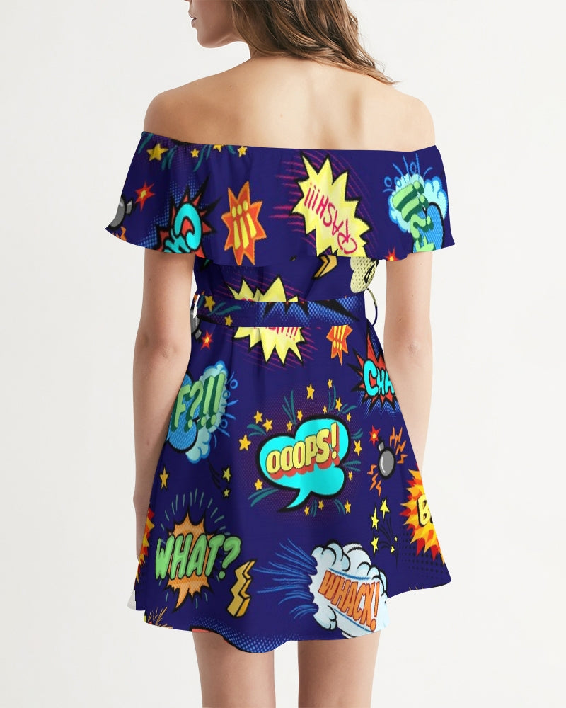 Angry Words Women's Off-Shoulder Dress