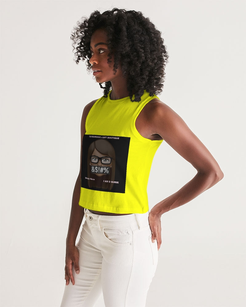 Angry Yellow Women's Cropped Tank