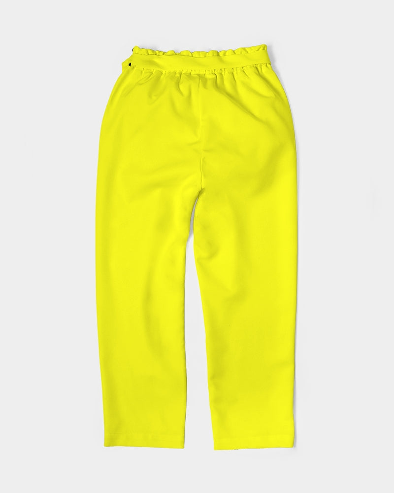 Angry Yellow Women's Belted Tapered Pants