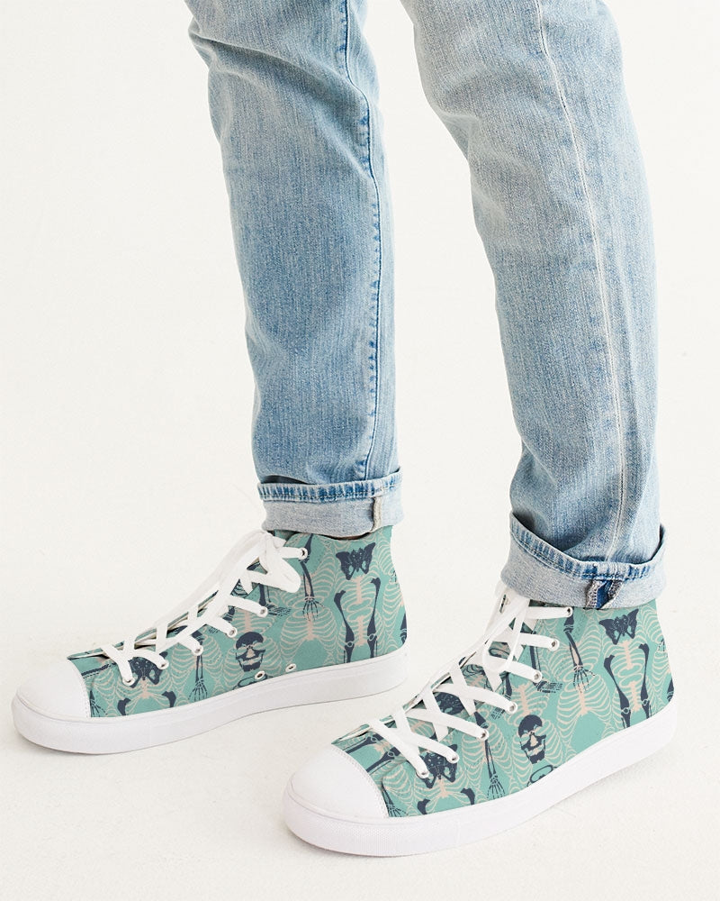 ANGRY SKELeton Men's Hightop Canvas Shoe