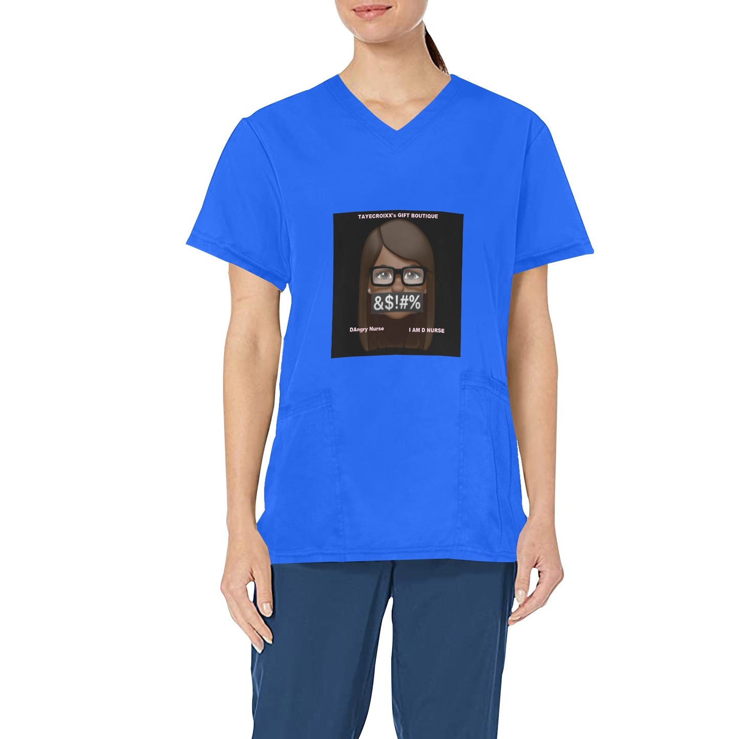 I A M D NURSE Scrub Top