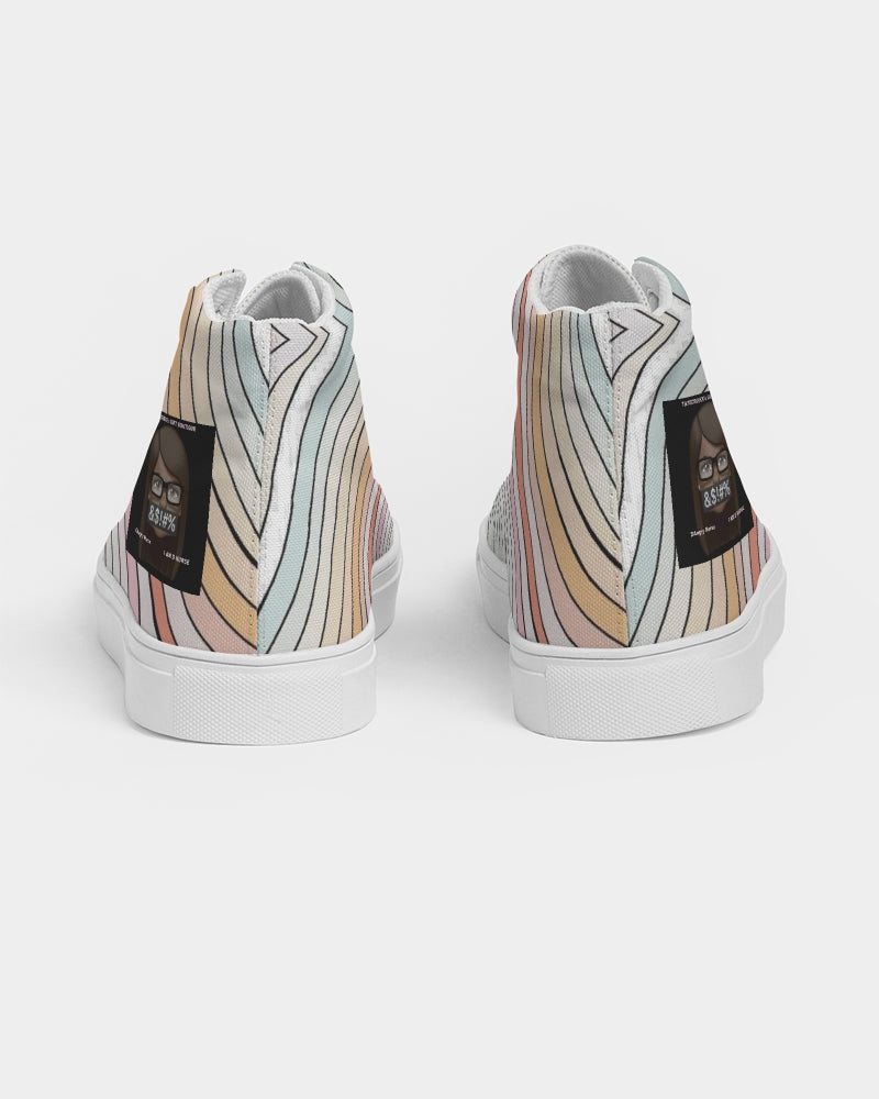 Angry waves Women's Hightop Canvas Shoe