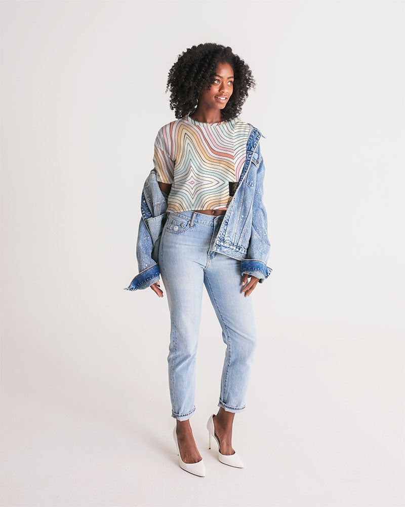 Angry waves Women's Lounge Cropped Tee