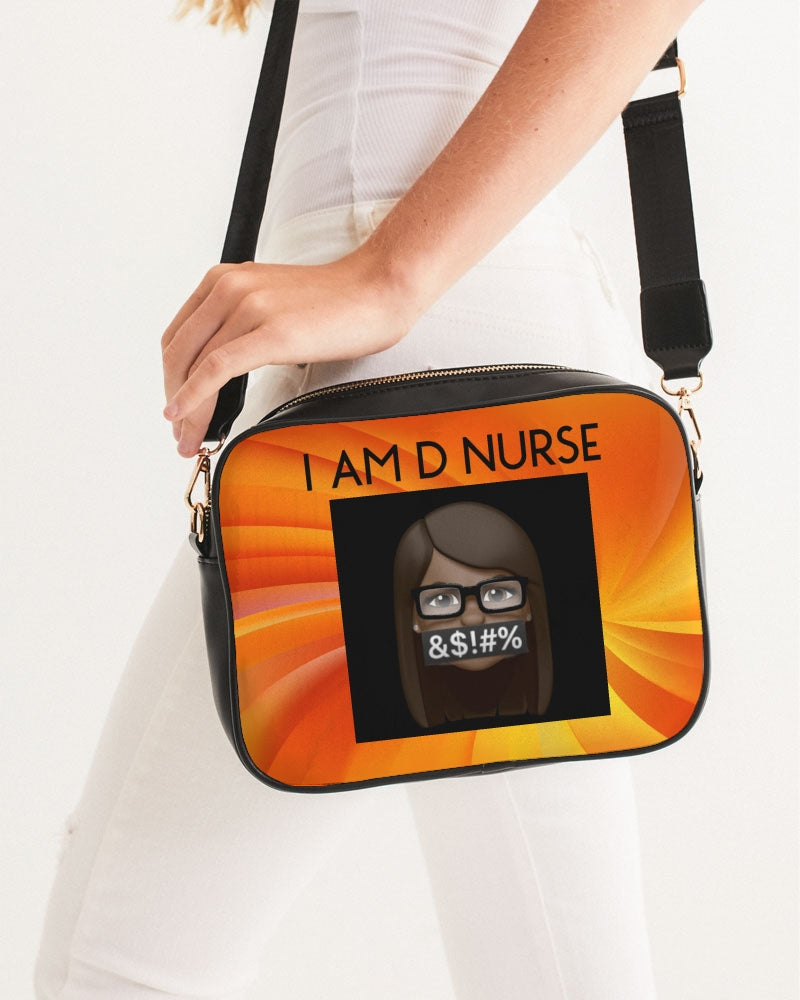 angry orange Crossbody Bag