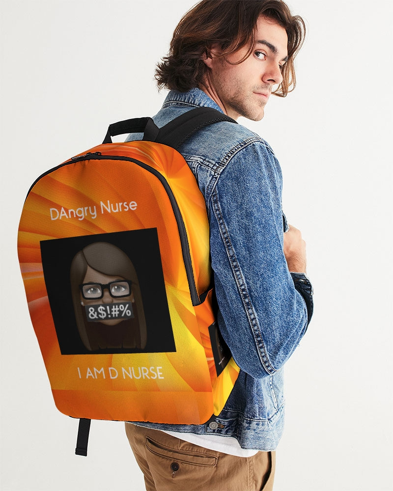 angry orange Large Backpack