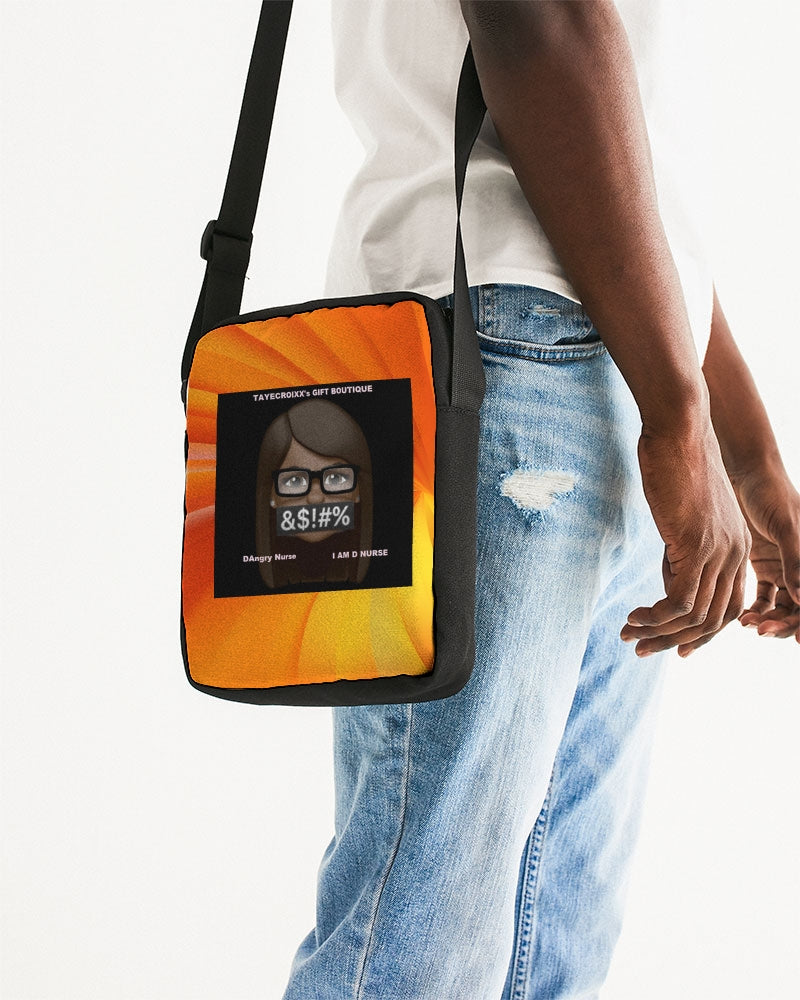 angry orange Messenger Pouch