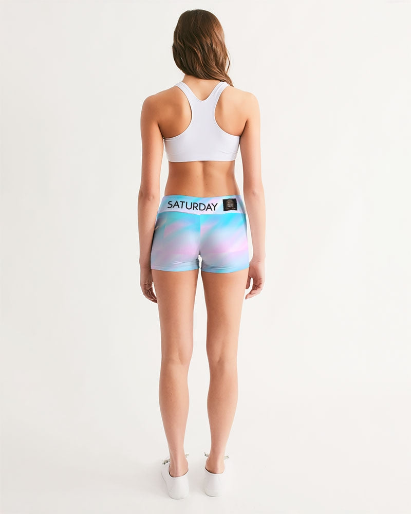 Angry Pastel Women's Mid-Rise Yoga Shorts