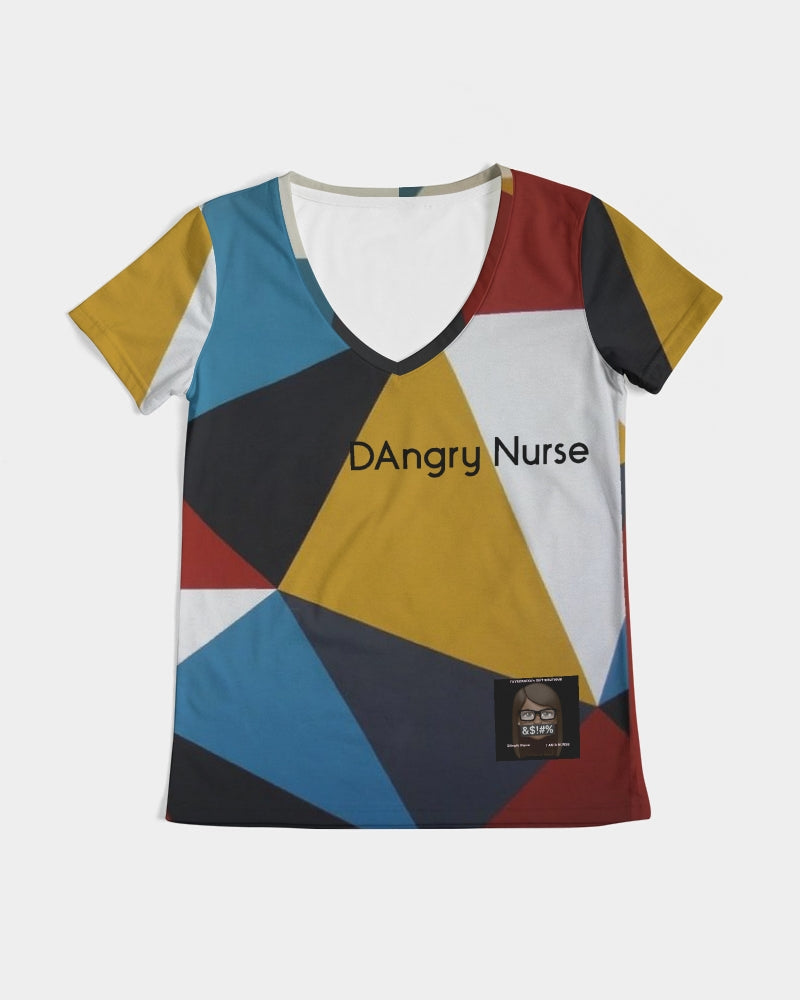 Angry Triangles Women's V-Neck Tee