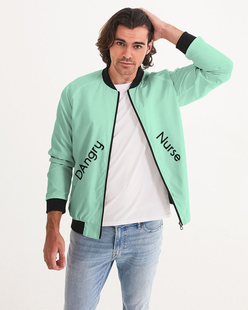 Angry pastel green Men's Bomber Jacket