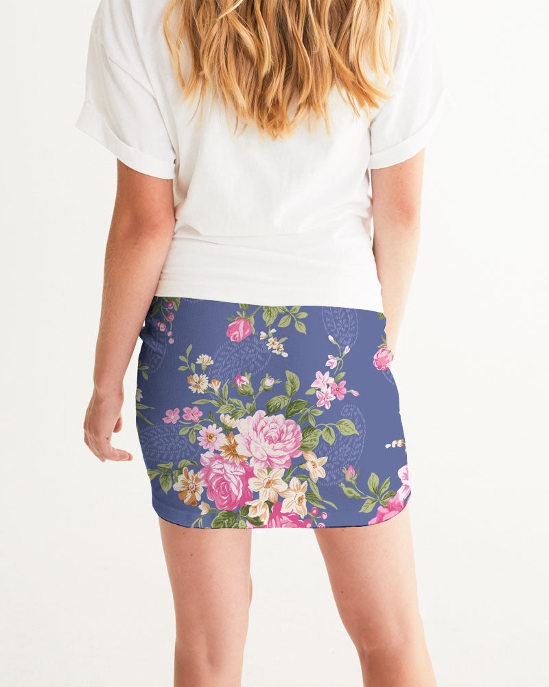 Angry pink flowers Women's Mini Skirt