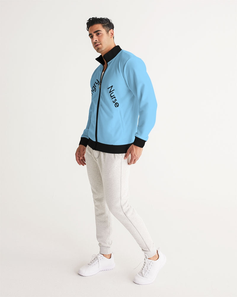 Angry pastel blue Men's Track Jacket