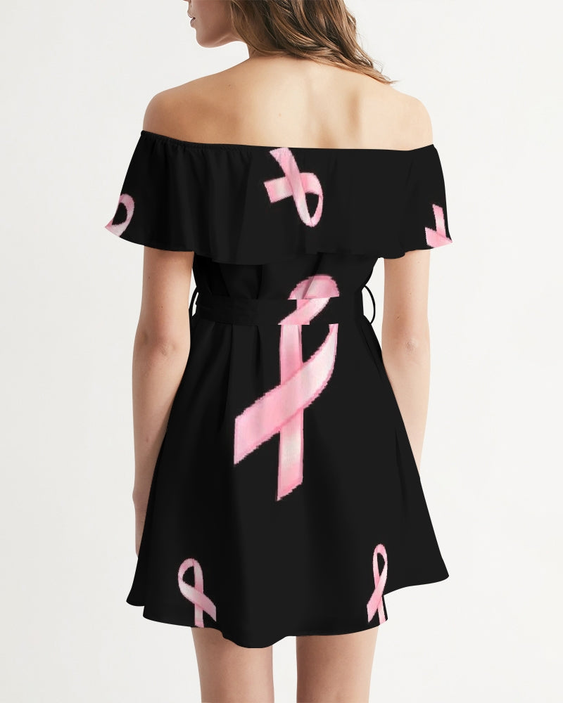 Special Edition F&$!#%K CANCER Women's Off-Shoulder Dress