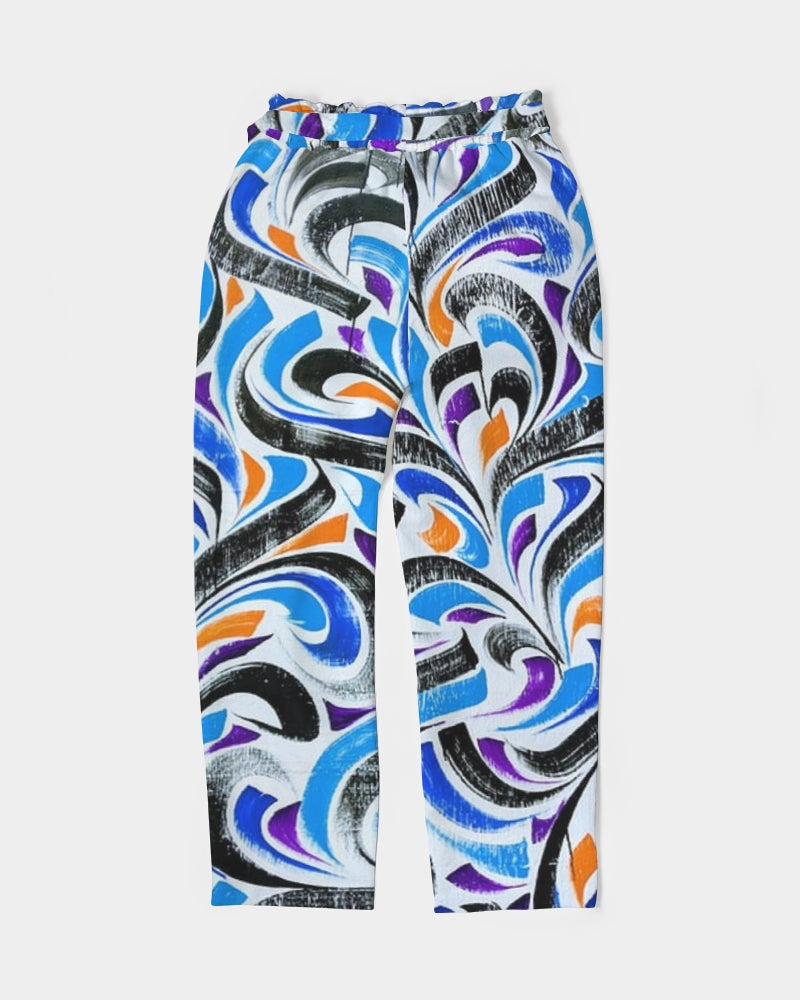 Angry Twirls Women's Belted Tapered Pants