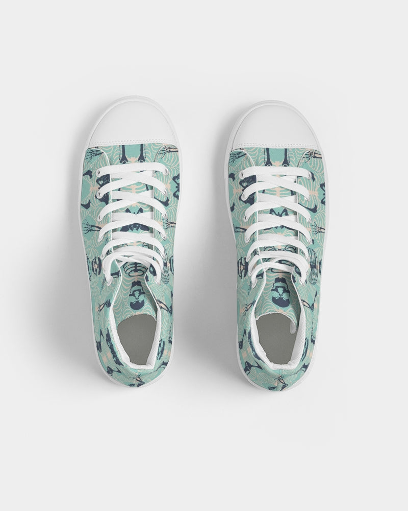 ANGRY SKELeton Men's Hightop Canvas Shoe