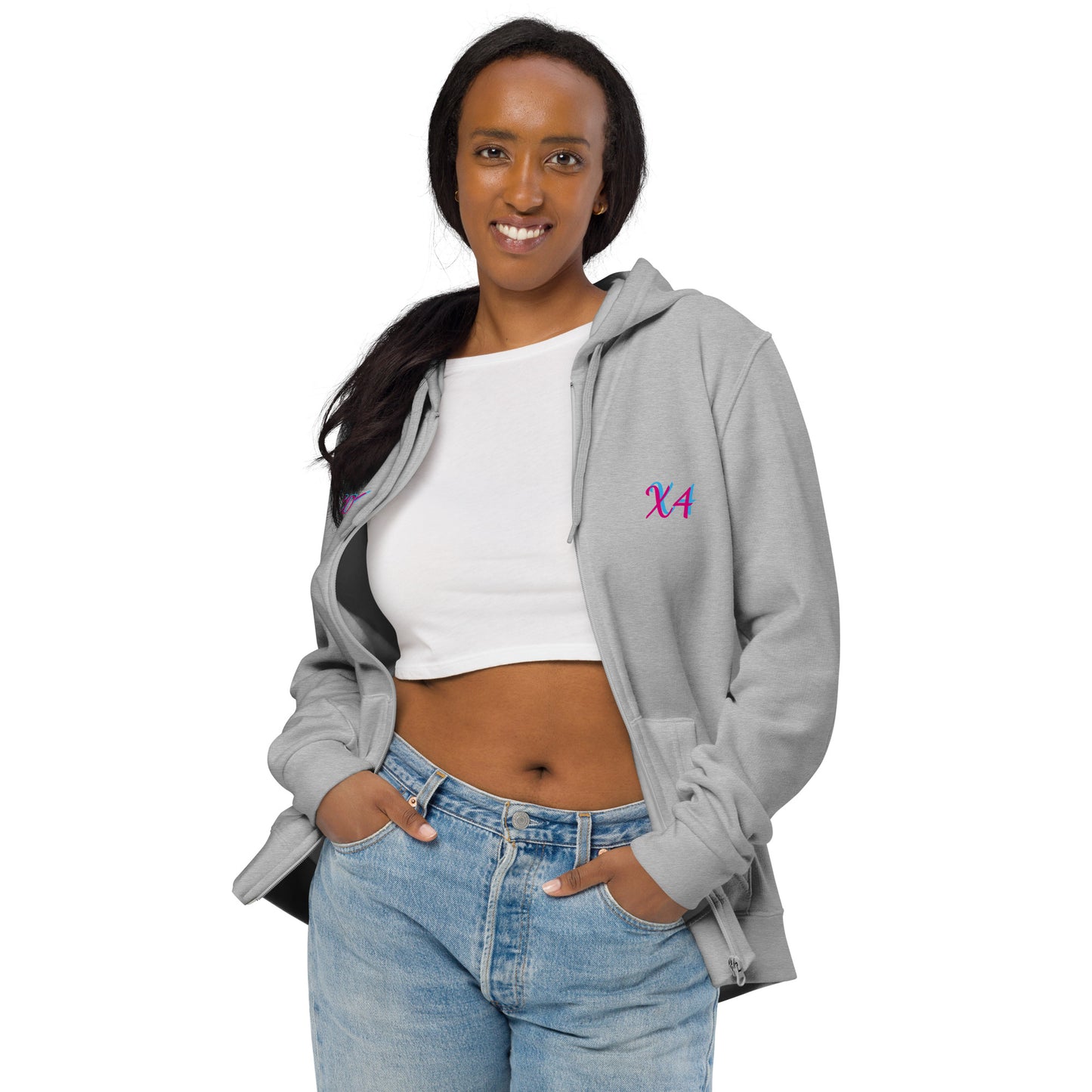 Unisex basic zip hoodie