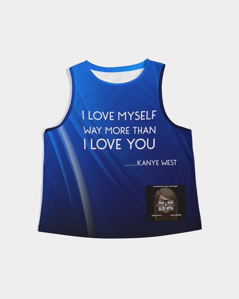 Angry Blue Women's Cropped Tank