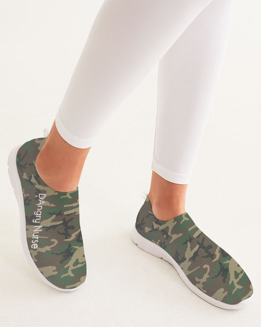 ANGRY CAMOFLAGE Women's Slip-On Flyknit Shoe