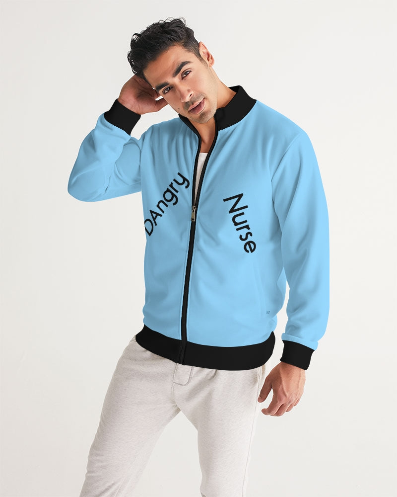 Angry pastel blue Men's Track Jacket