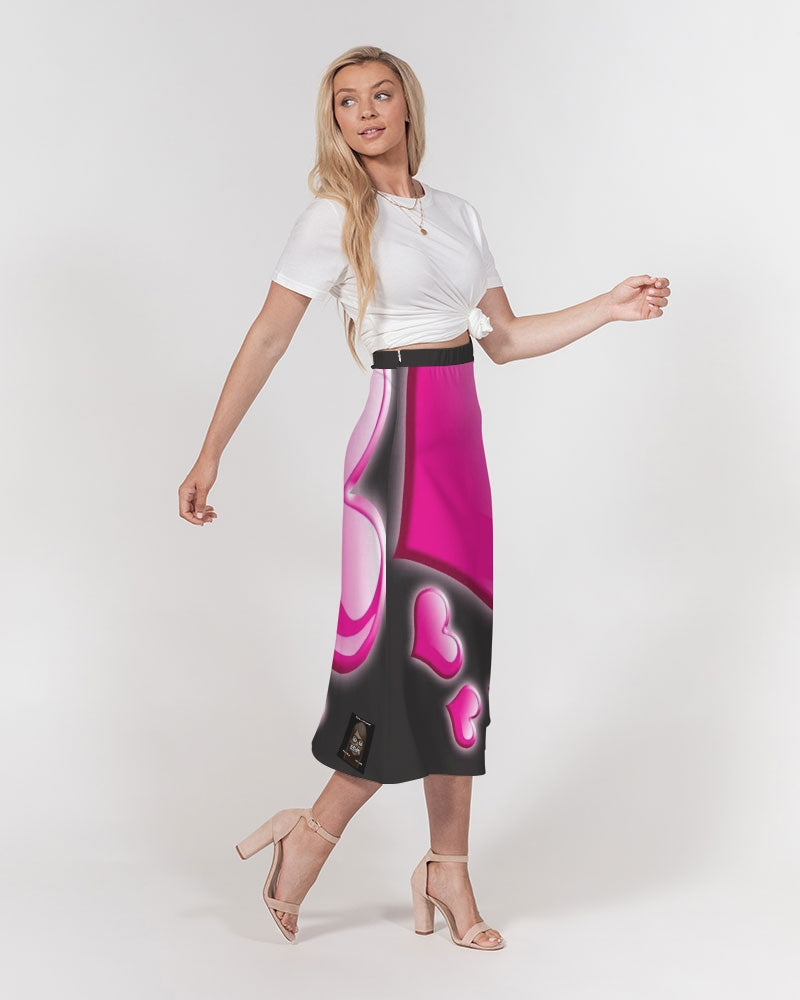 angry heartz Women's A-Line Midi Skirt