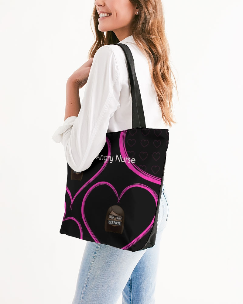 Angry hearts Canvas Zip Tote