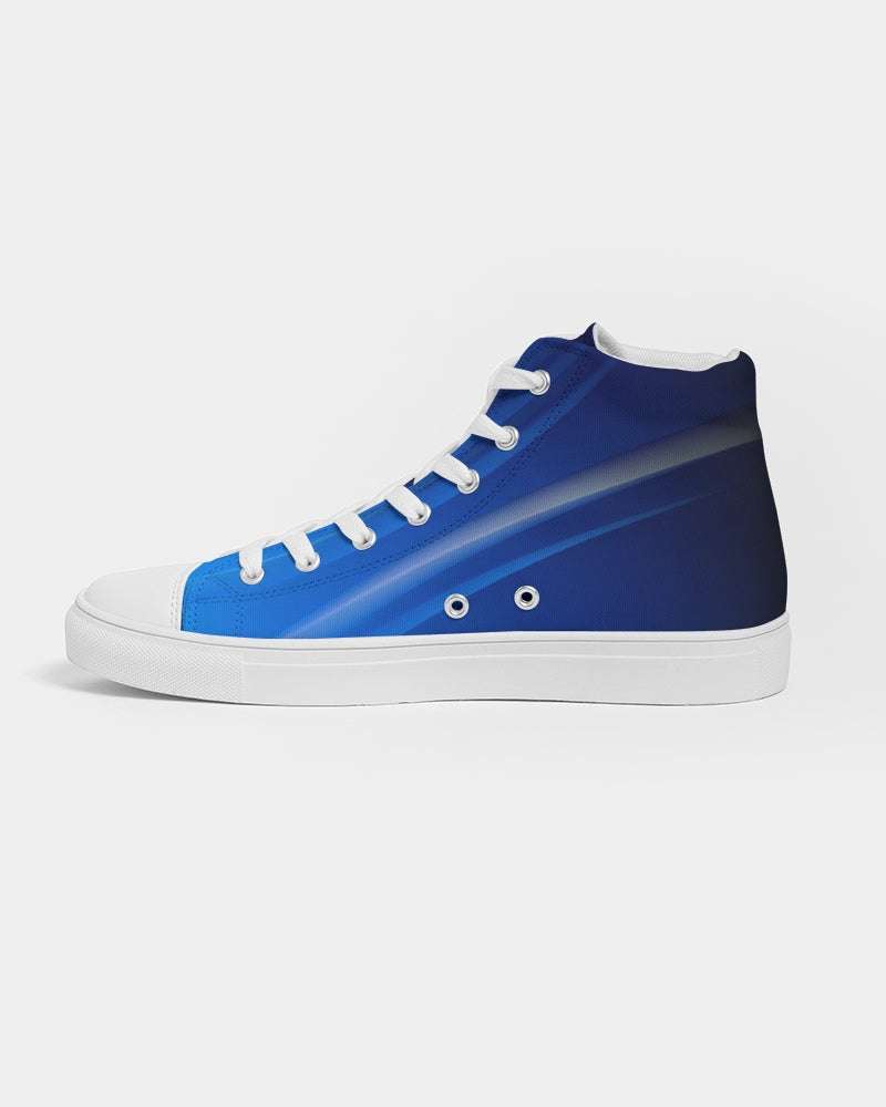 Angry  Blue Women's Hightop Canvas Shoe