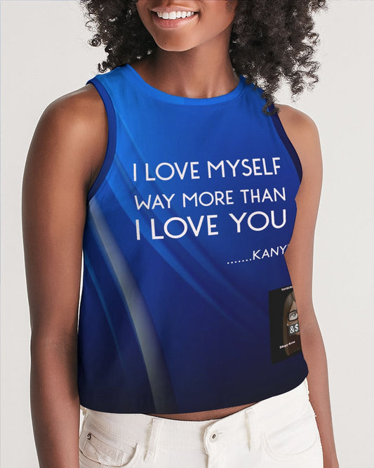 Angry  Blue Women's Cropped Tank