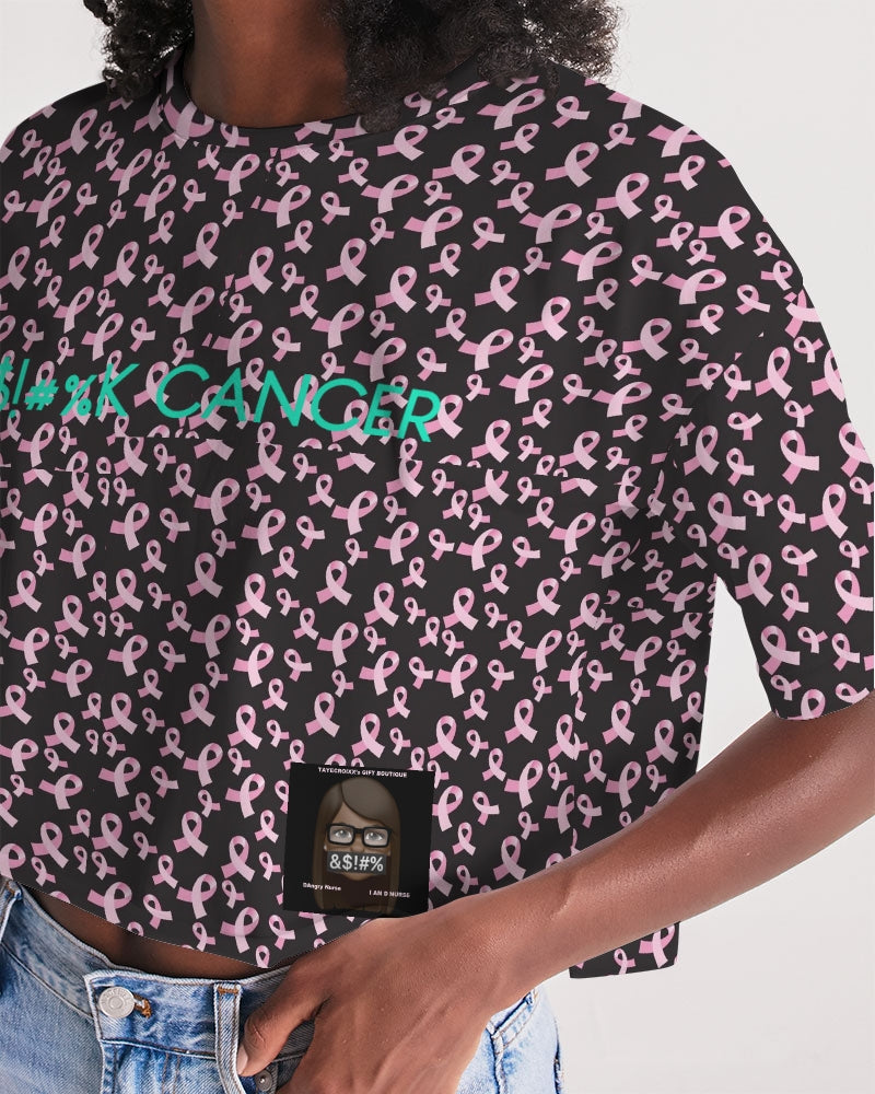 Special Edition F&$!#%K CANCER Women's Lounge Cropped Tee
