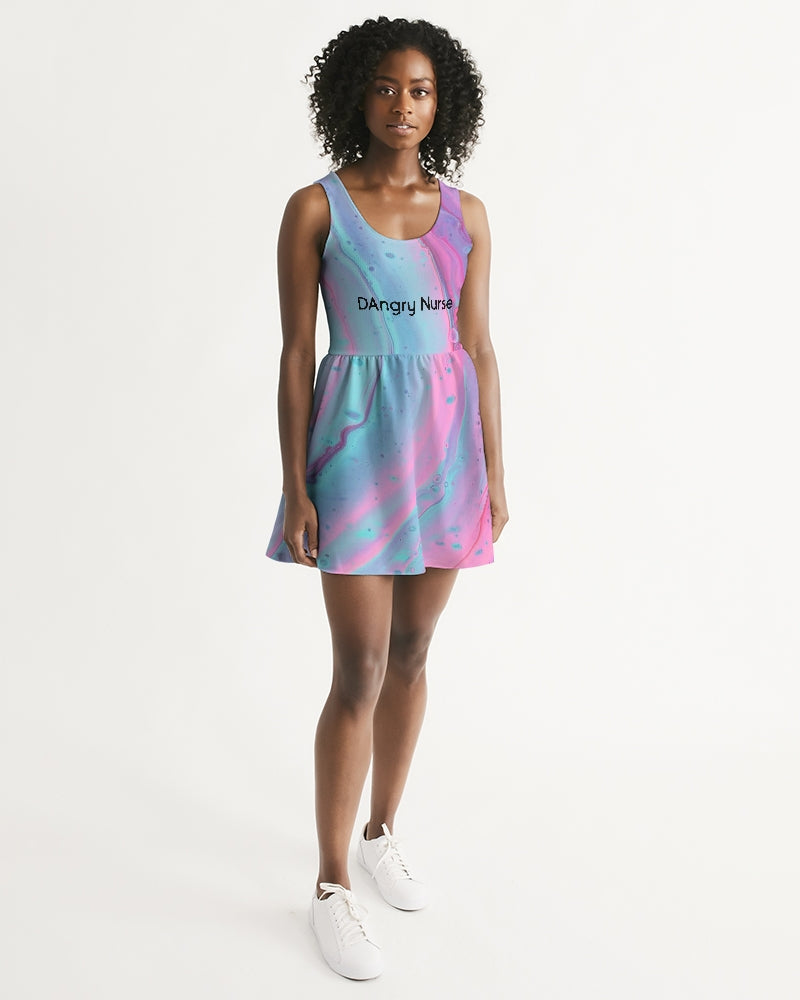 Angry Tye Dye Women's Scoop Neck Skater Dress