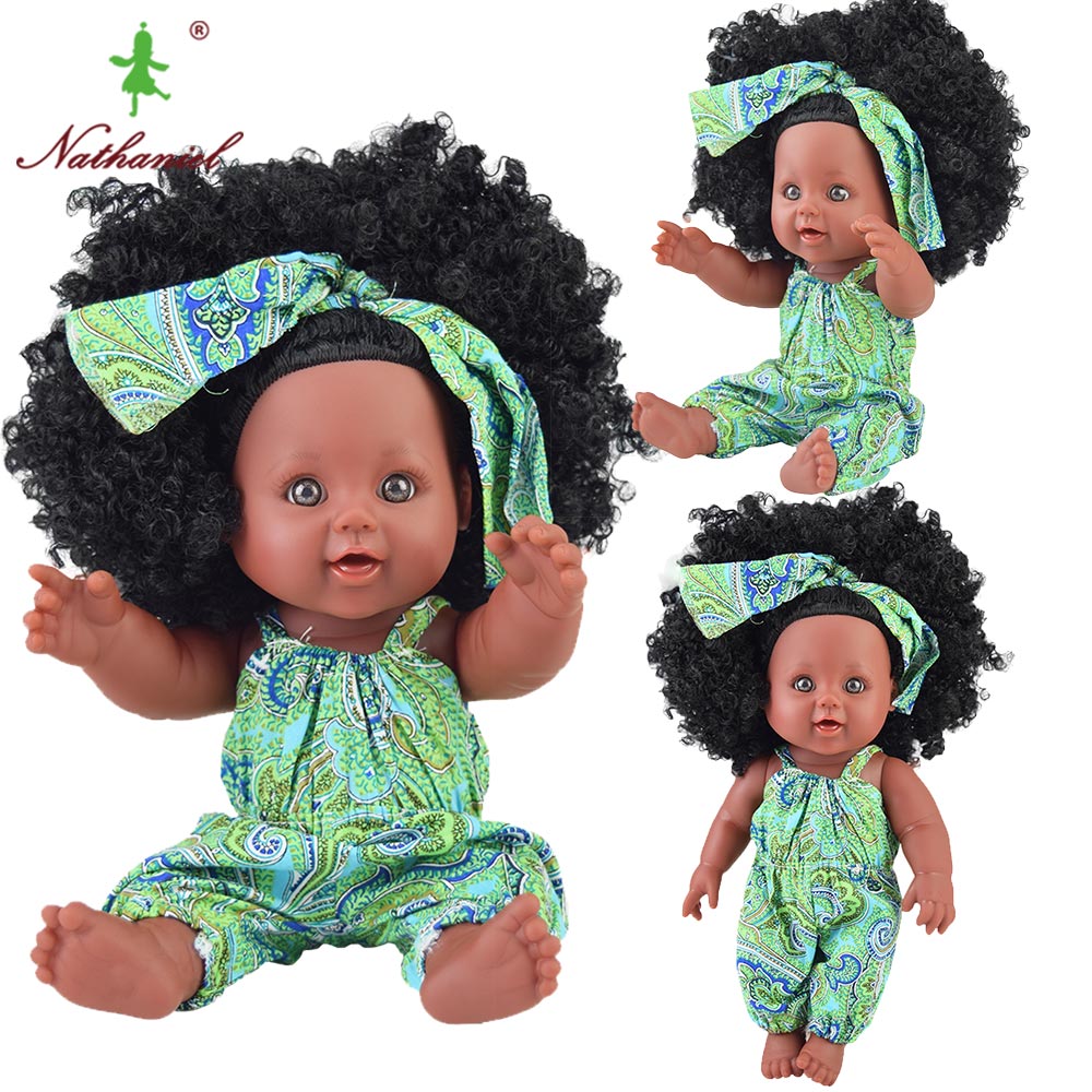 Black African enamel Children's Princess Doll
