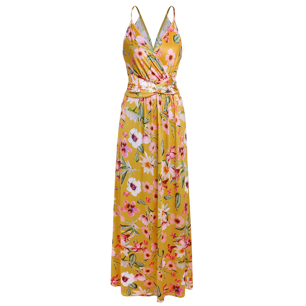 Printed halter dress