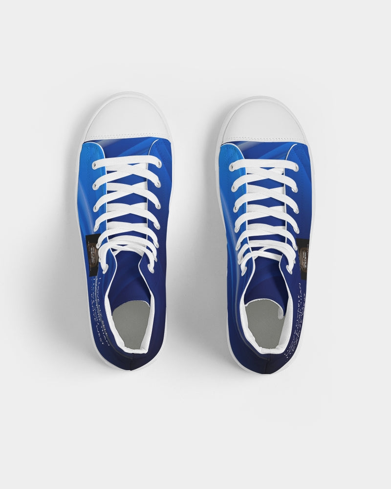 Angry  Blue Women's Hightop Canvas Shoe