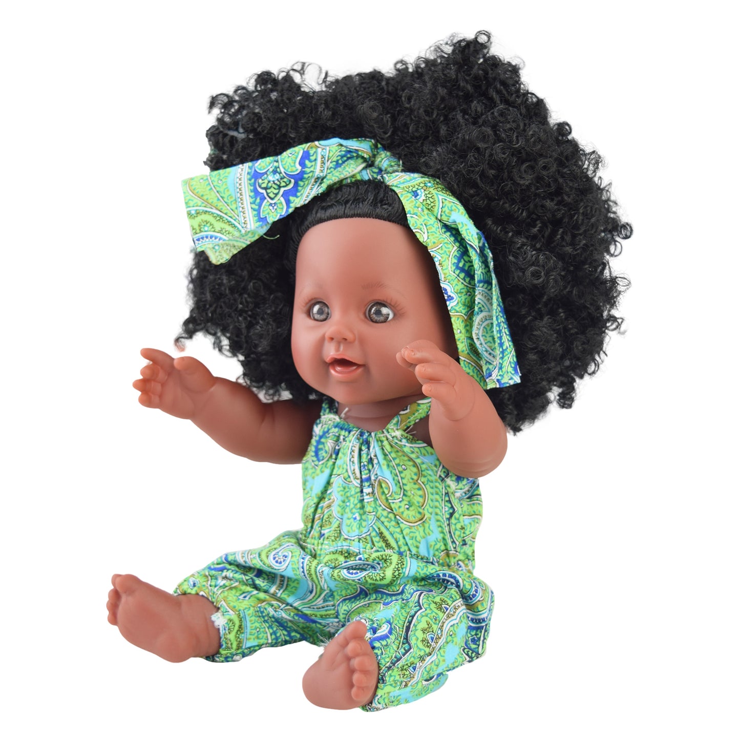 Black African enamel Children's Princess Doll