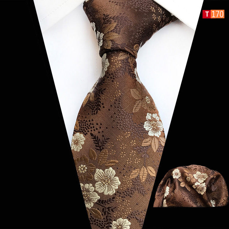 Men's White Floral Suit Tie Accessories