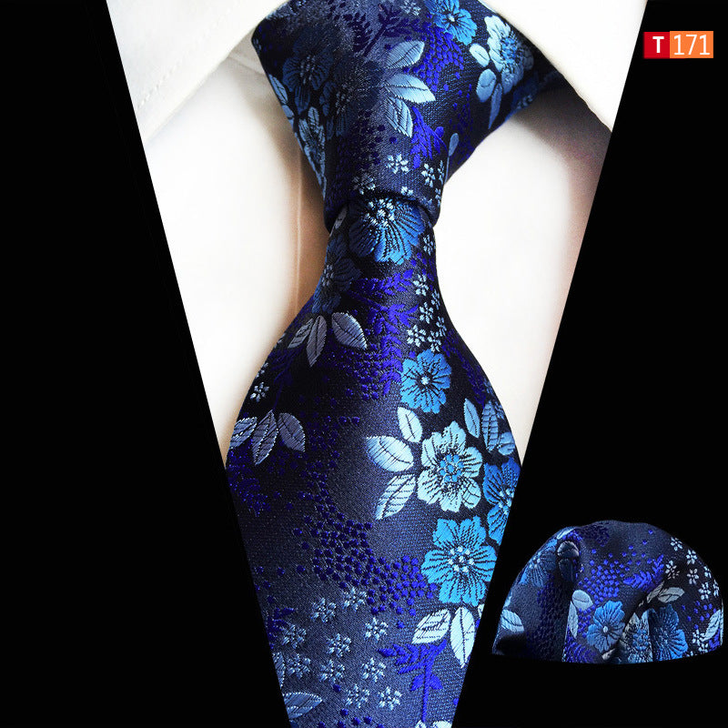 Men's White Floral Suit Tie Accessories