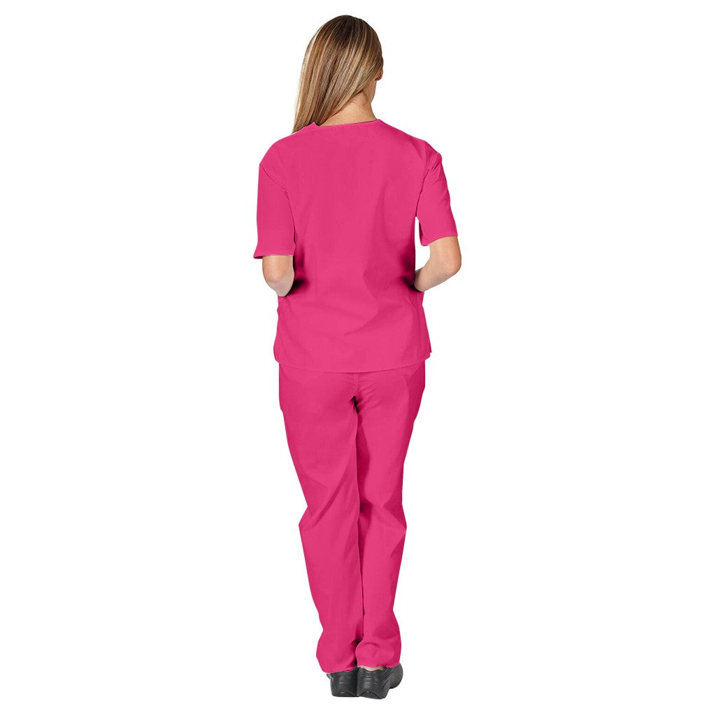 New Solid Color Pocket V-neck Nursing Work Uniform