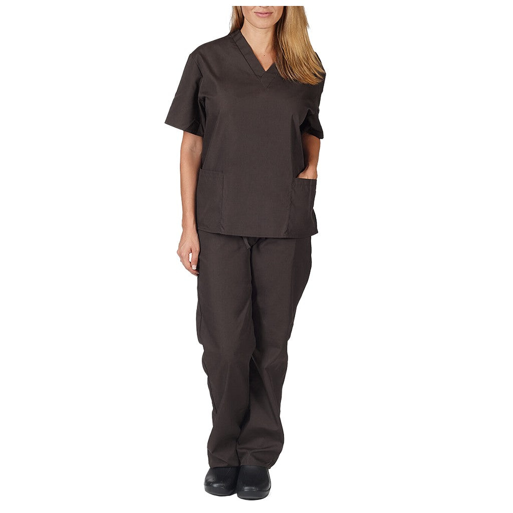 New Solid Color Pocket V-neck Nursing Work Uniform