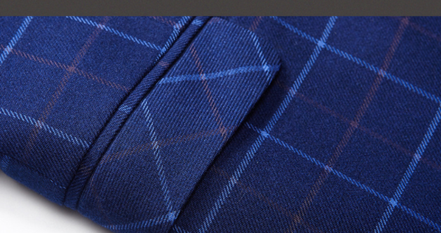 Young Men's Slim Check Three-Piece Set